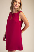 Round Neck Shift Mini Dress
