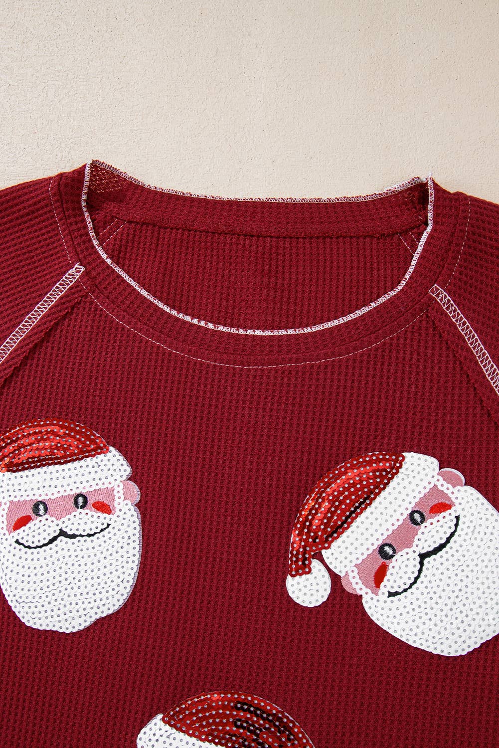 Sequin Santa Claus Long Sleeve Top