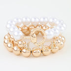 Multi Polished Toggle Beaded Bracelet