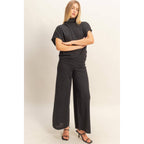 Dolman Sleeve Top And Pant Set