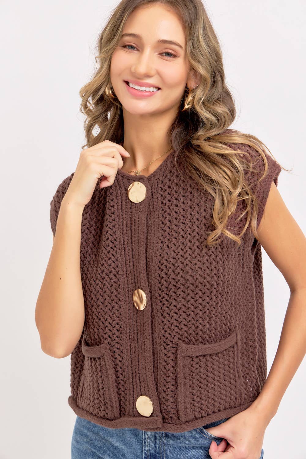 Abby Vest Knit Top