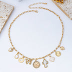 Eclectic Celestial & Vintage Charm Necklace | 80N93123