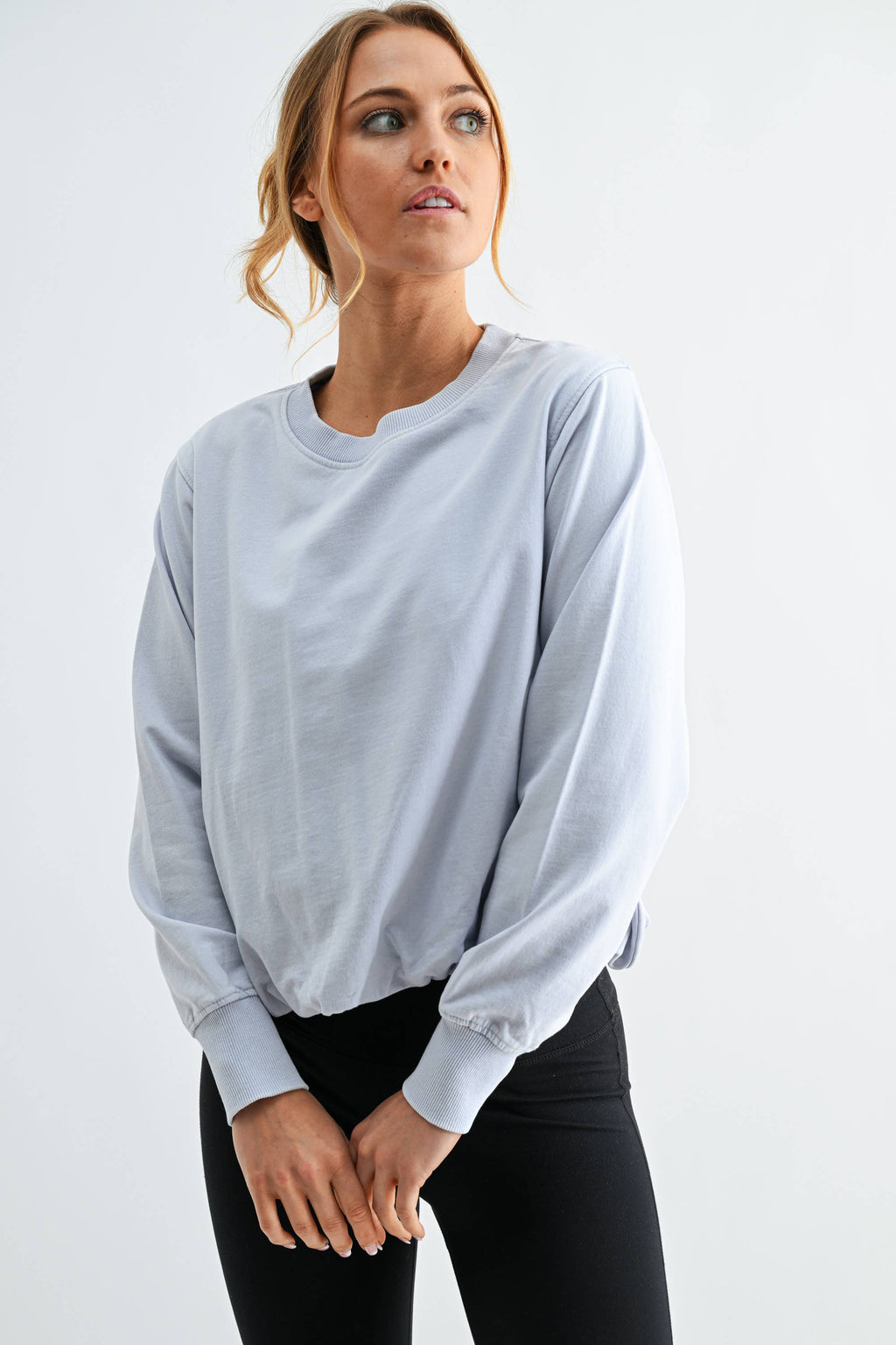 Mineral Cloud Bubble Hem Pullover