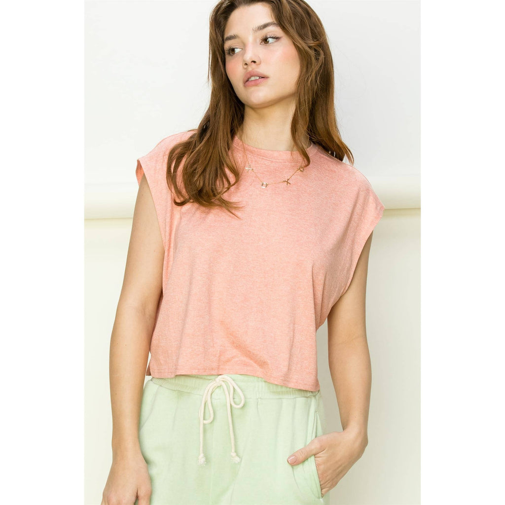 Crew Neck Cropped Top