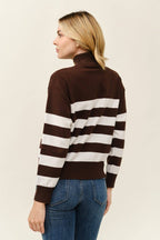 Striped Turtleneck Sweater