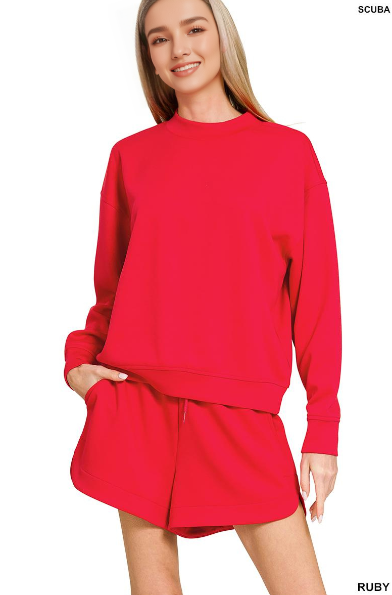 0822 Scuba Pullover & Shorts 2PC Set SI-28647