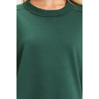 Ribbed Crew Neck Sweatshirt