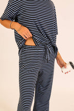 Striped Lounge Top & Pants Set