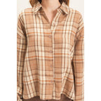Plaid Button-Up Shirt