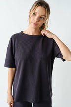 Luxe Sand Wash Rib Classic Tee Set