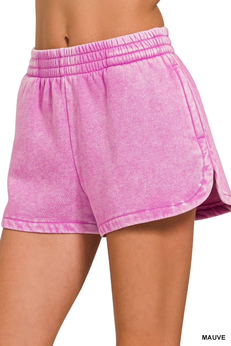 Elastic Waistband Dolphin Shorts