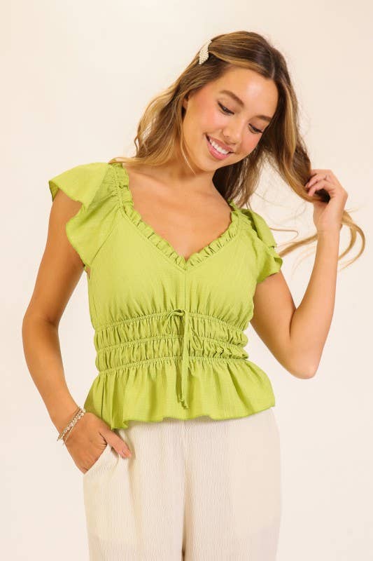 Ruffle Waist Tie Blouse 2