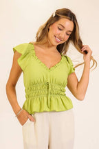 Ruffle Waist Tie Blouse 2