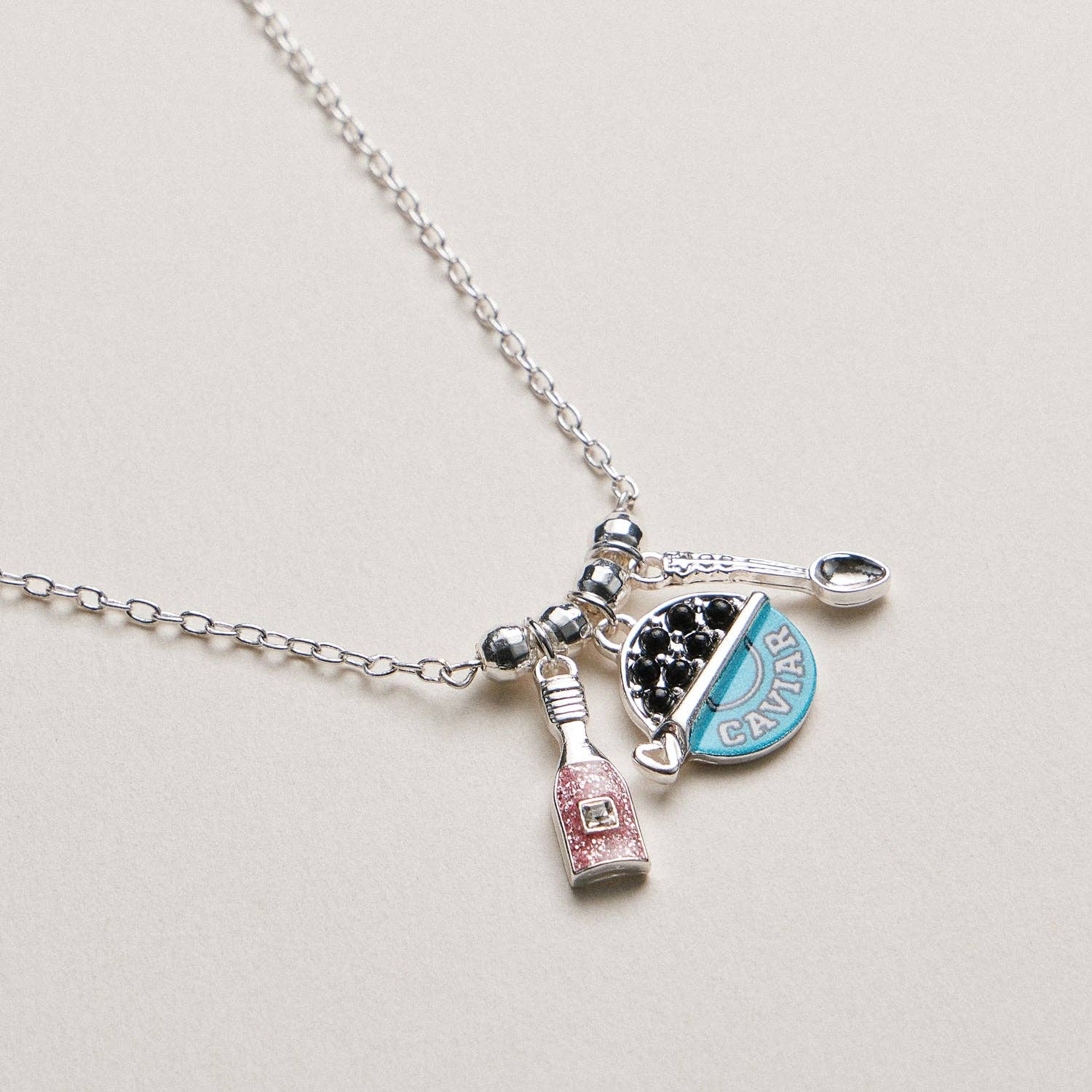 Caviar Charm Necklace | Whimsical Pendant Jewelry