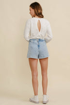 Concert Denim Wrap Skort