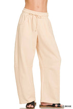 Fleece Barrel Leg Sweatpants