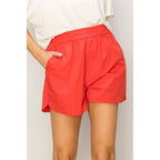 Poplin High Waist Shorts