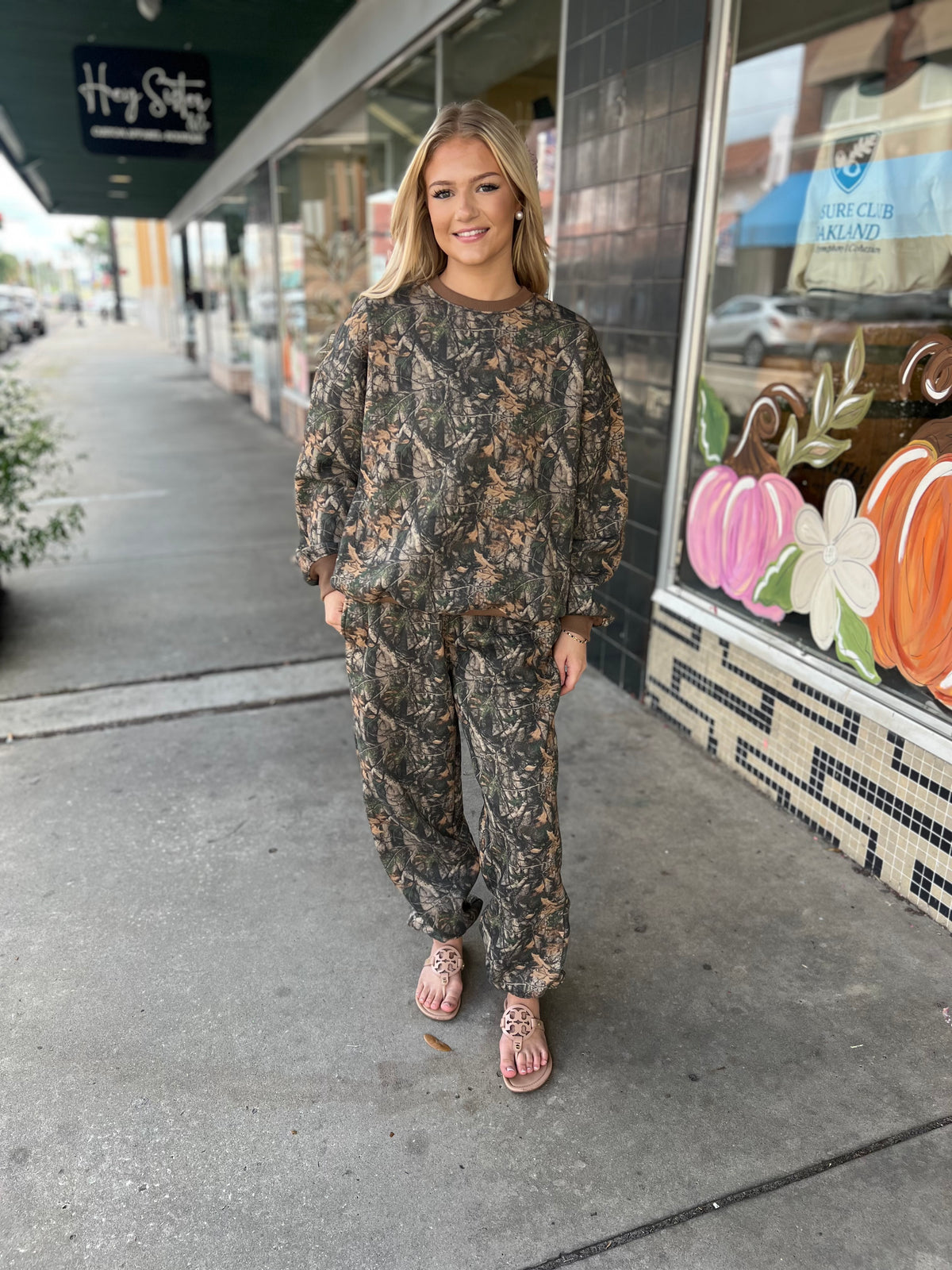 Dark Woodland Camo Lounge Fleece Sweatshirt