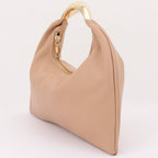 Metallic Top Handle Hobo Bag