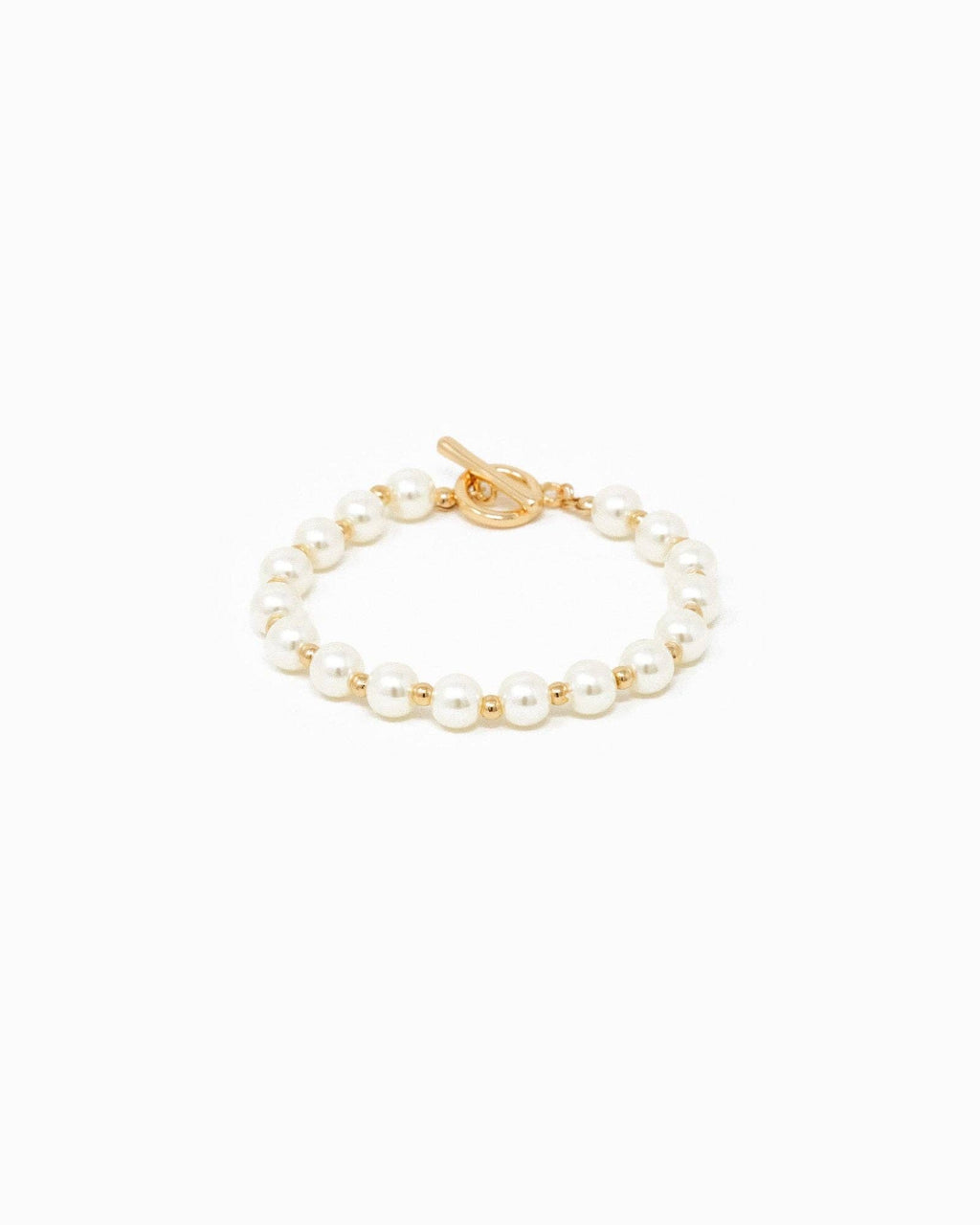 Mixed Pattern Acrylic Pearl Toggle Bracelet