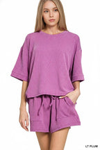 Rib Tee & Shorts 2pc Set