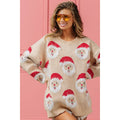 HAIRY SANTA FACE SWEATER TOP