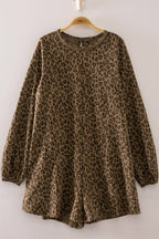 NP71141-Leopard Print Long Sleeve Romper