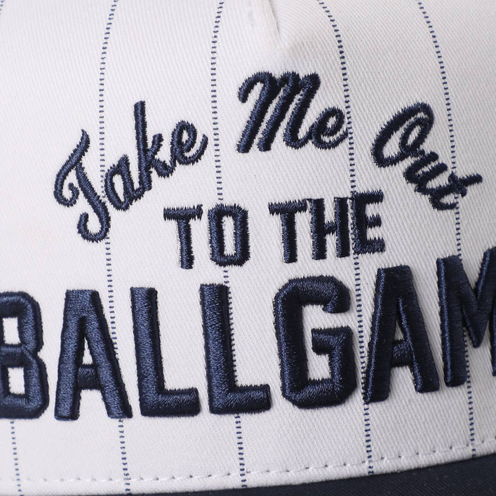 Take Me Out to the Ballgame Pinstripe Trucker Hat