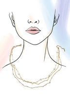 18K STAINLESS STEEL TARNISH FREE LAYERED NECKLACE | 40NK9551