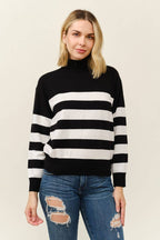 Striped Turtleneck Sweater