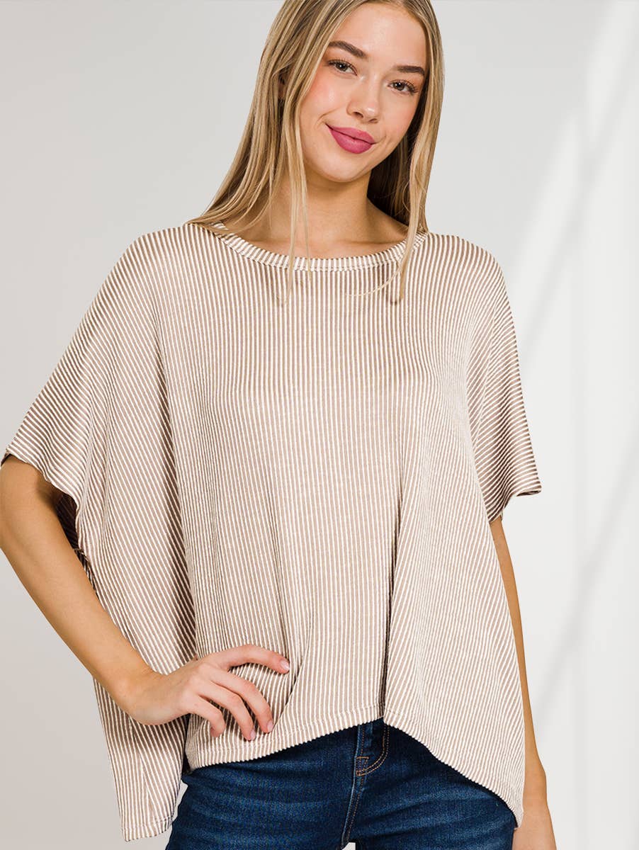 Corded Oversized Top