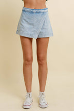 Concert Denim Wrap Skort