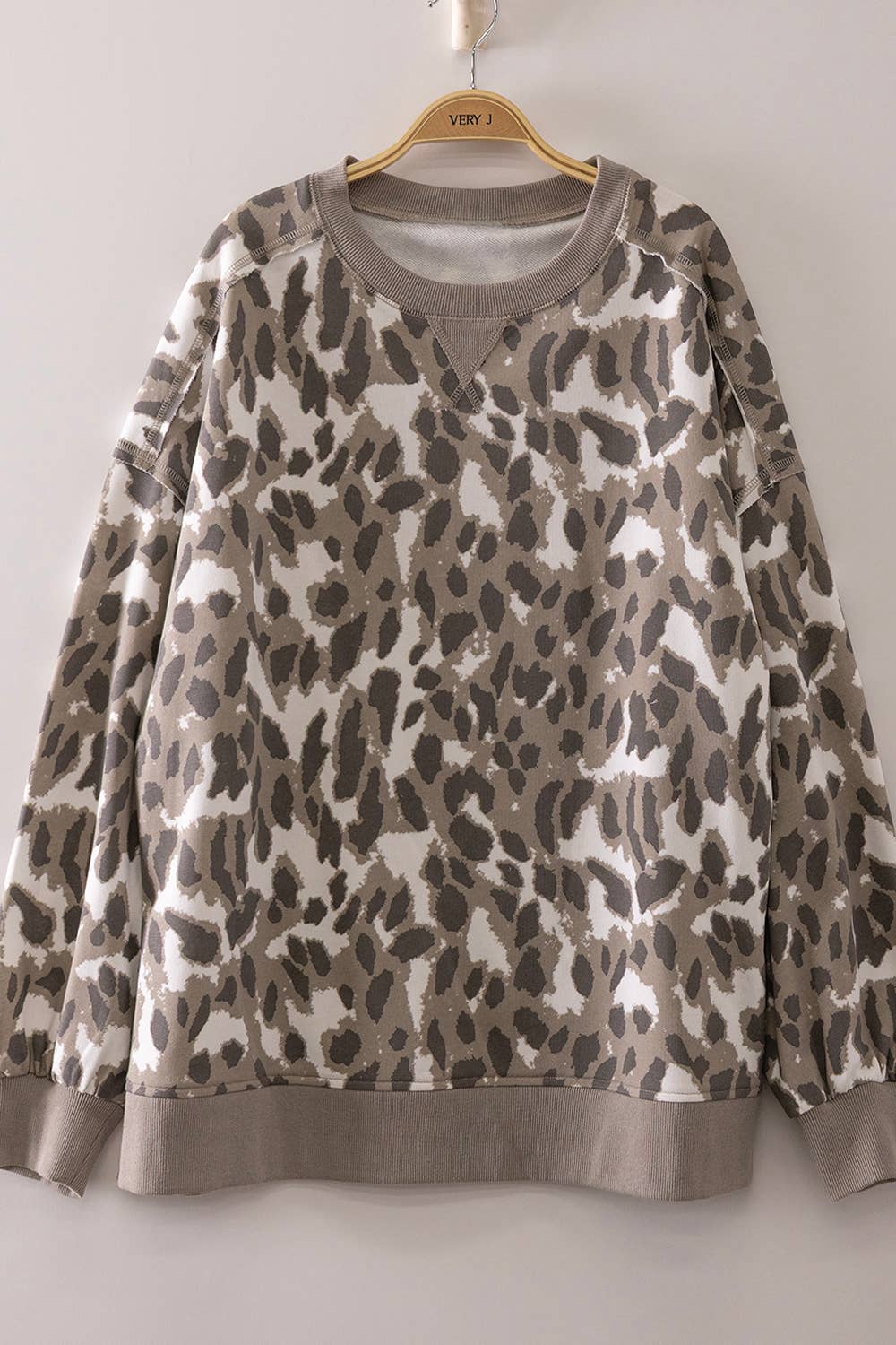 NT12770-Printed Crew Neck Sweatshirt