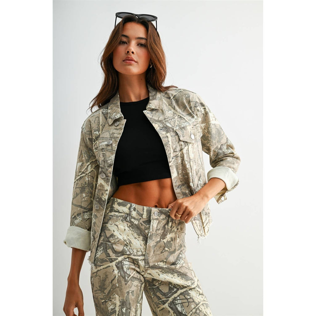 BOYFRIEND JACKET RAW HEM