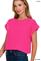 Cotton Short Sleeve Tee - Zenana