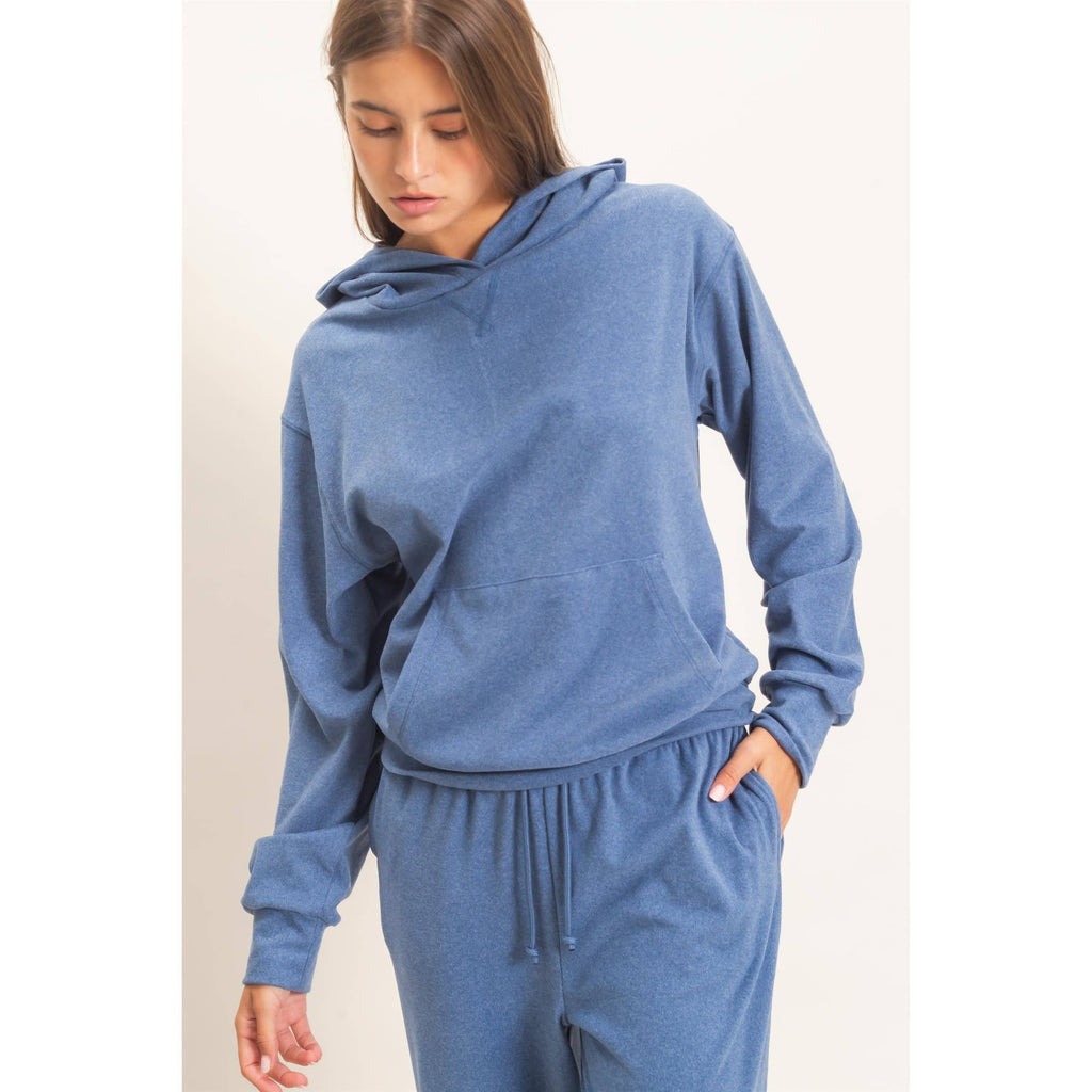 Long Sleeve Hoodie With Kangaroo Pocket