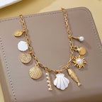 Charm Necklace-Ocean Seashell Fish Pearl | 80N92949