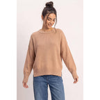Ribbed Crew Neck Sweater
