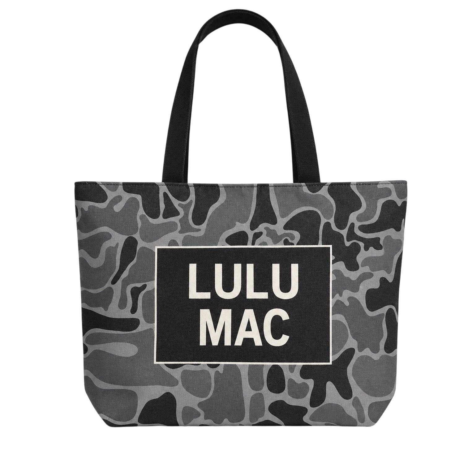 Lulu Mac Canvas Tote LM-BG-1002-Black Camo