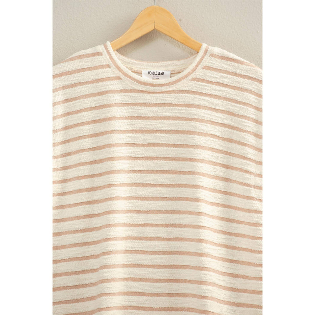 Striped Round Neck Short Sleeve Top