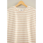 Striped Round Neck Short Sleeve Top