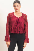 Lace Bell Sleeve Top