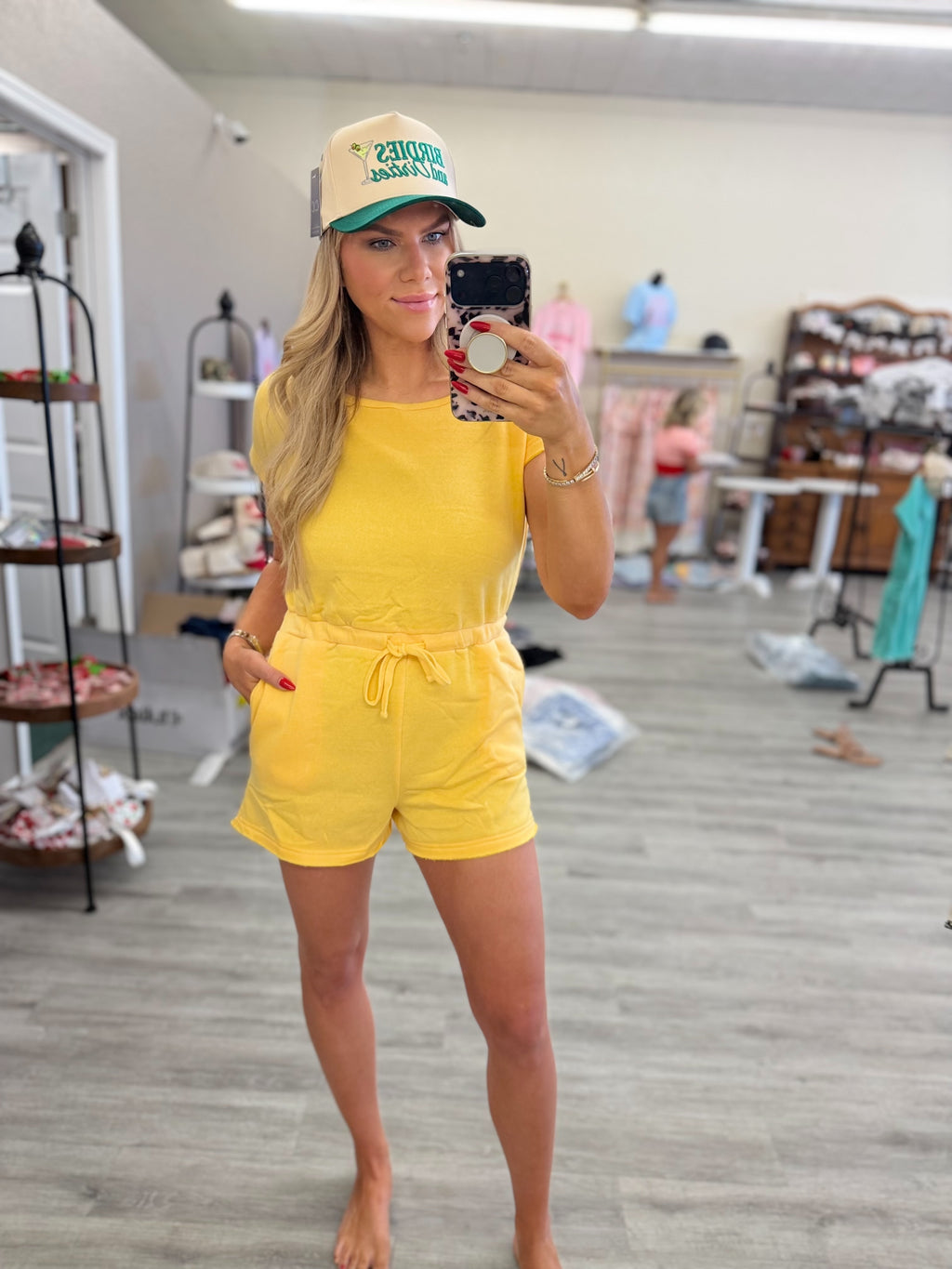 Boat Weather Drawstring Waist Romper