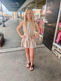 Sleeveless Knotted Linen Romper