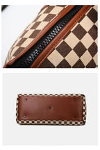 Checkered Canvas Weekender Duffle Bag