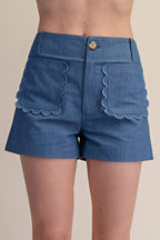 Colette Shorts Scallop Detail Pocket