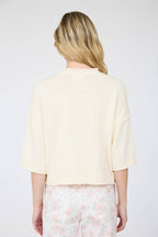 EXPOSED SEAM DROP SHOULDER SHORT SLEEVE PULLOVER