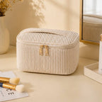 CORDUROY COSMETIC MAKEUP POUCH BAG | 40P635