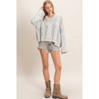 Cable Knit V-Neck Sweater