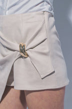 Overlay Mini Skort w/ Gold metal ring